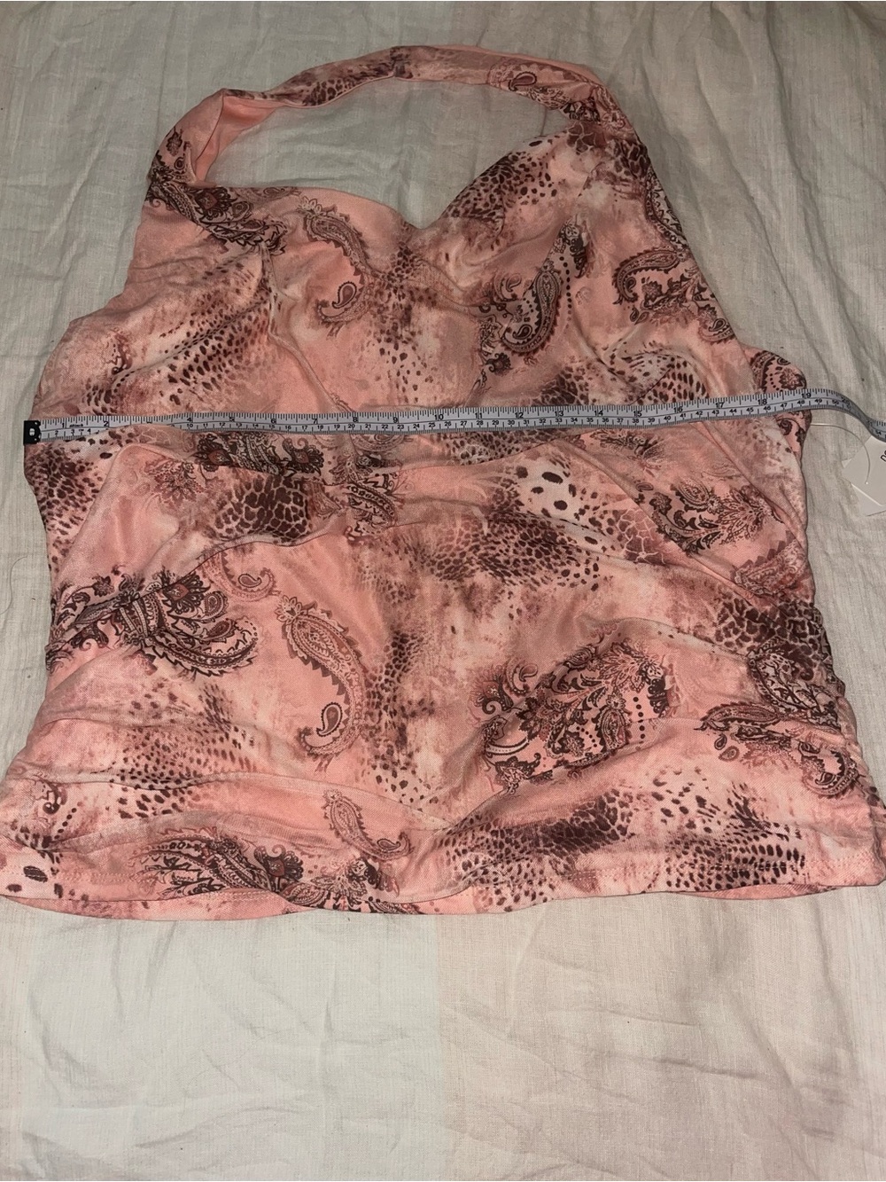Paisley Halter Cami in Blush Pink
